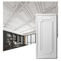 Art3dwallpanels 12 Pack Drop Ceiling Tiles 2×4 Ft PVC Decorative 3D Wall Panels