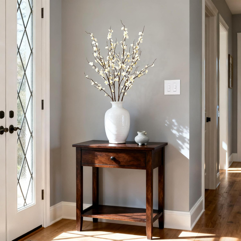 4Pcs Cherry Blossom Branches Artificial Flowers for Spring Summer Indoor Decorat gallery