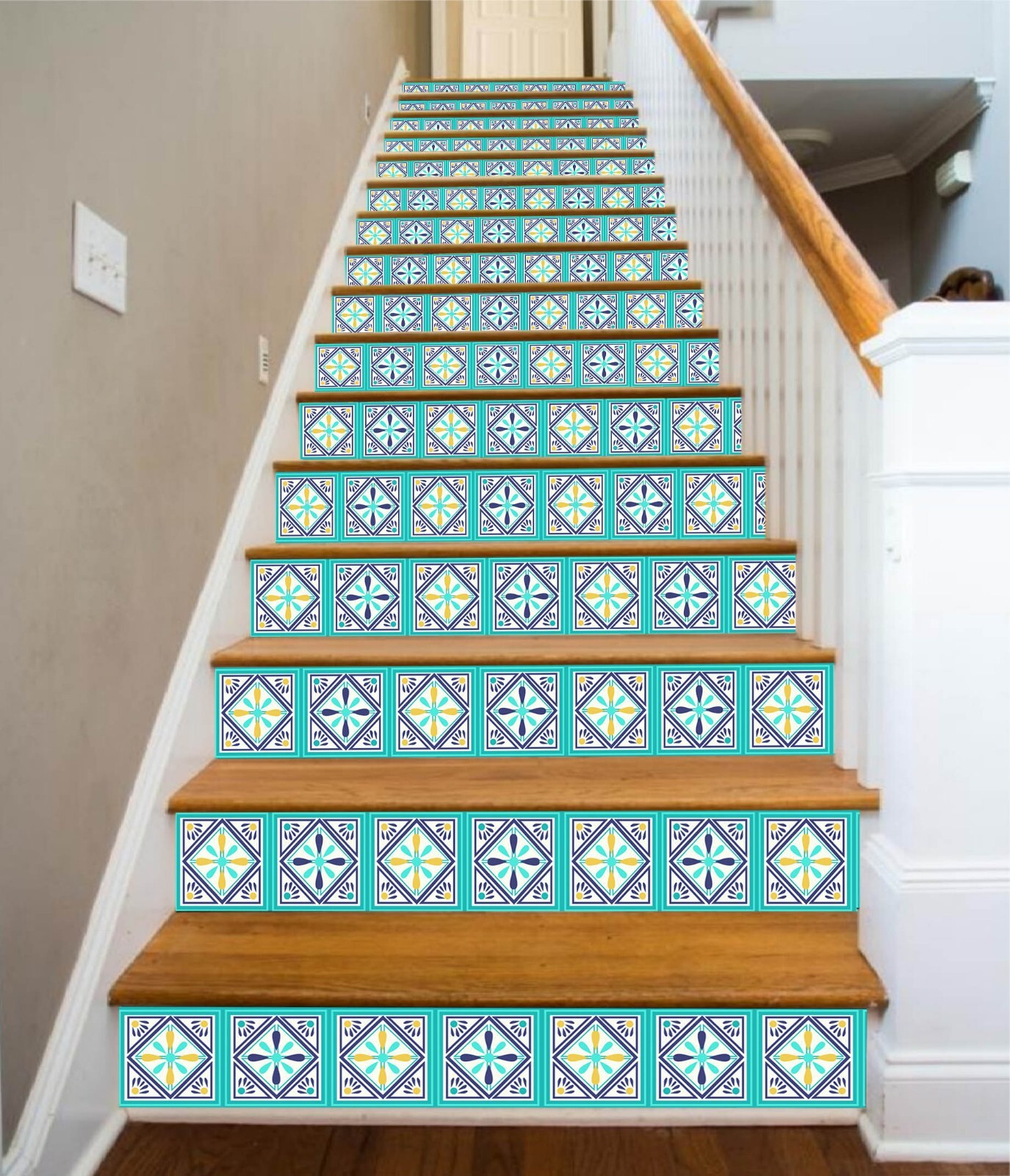 3D Green Pattern AZ558 Stair Risers Decoration Mural Vinyl Wallpaper Kay gallery
