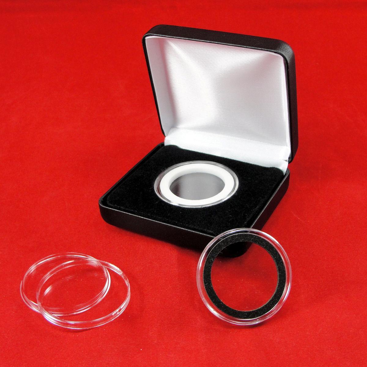 Presentation Black Leatherette Coin Box w/Choice of 1 H Model AirTite Capsule gallery