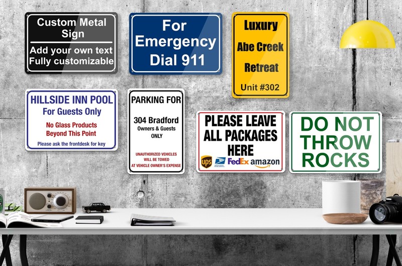 Custom Metal Tin Sign Personalized Text Photo Logo Express Your Identity Decor gallery