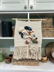 Handmade Macrame Wall Hanging Decor BoHo hippie 70s