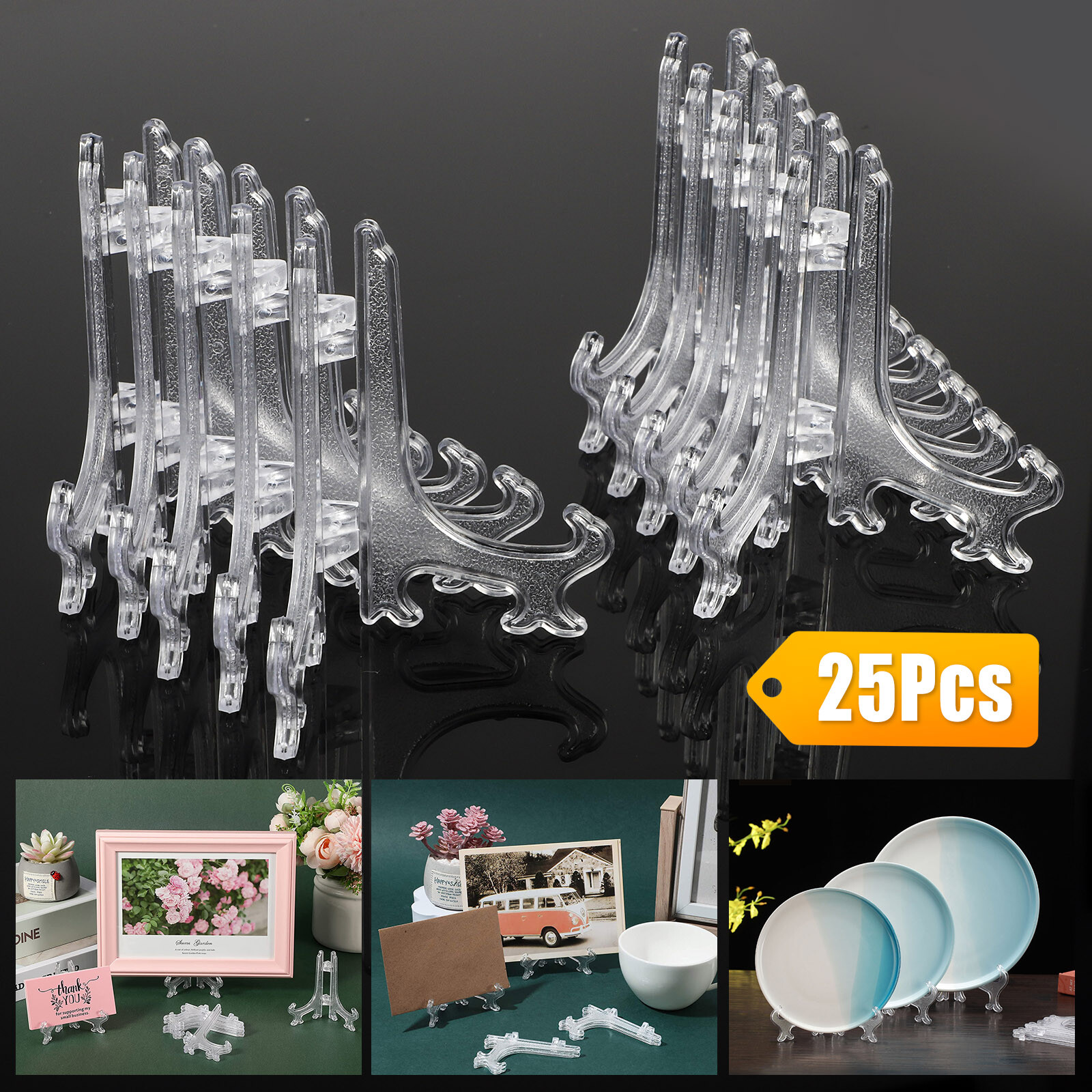 25Pcs Easel Display Stand Plate Foldable Bracket Picture Photo Frame Card Holder gallery