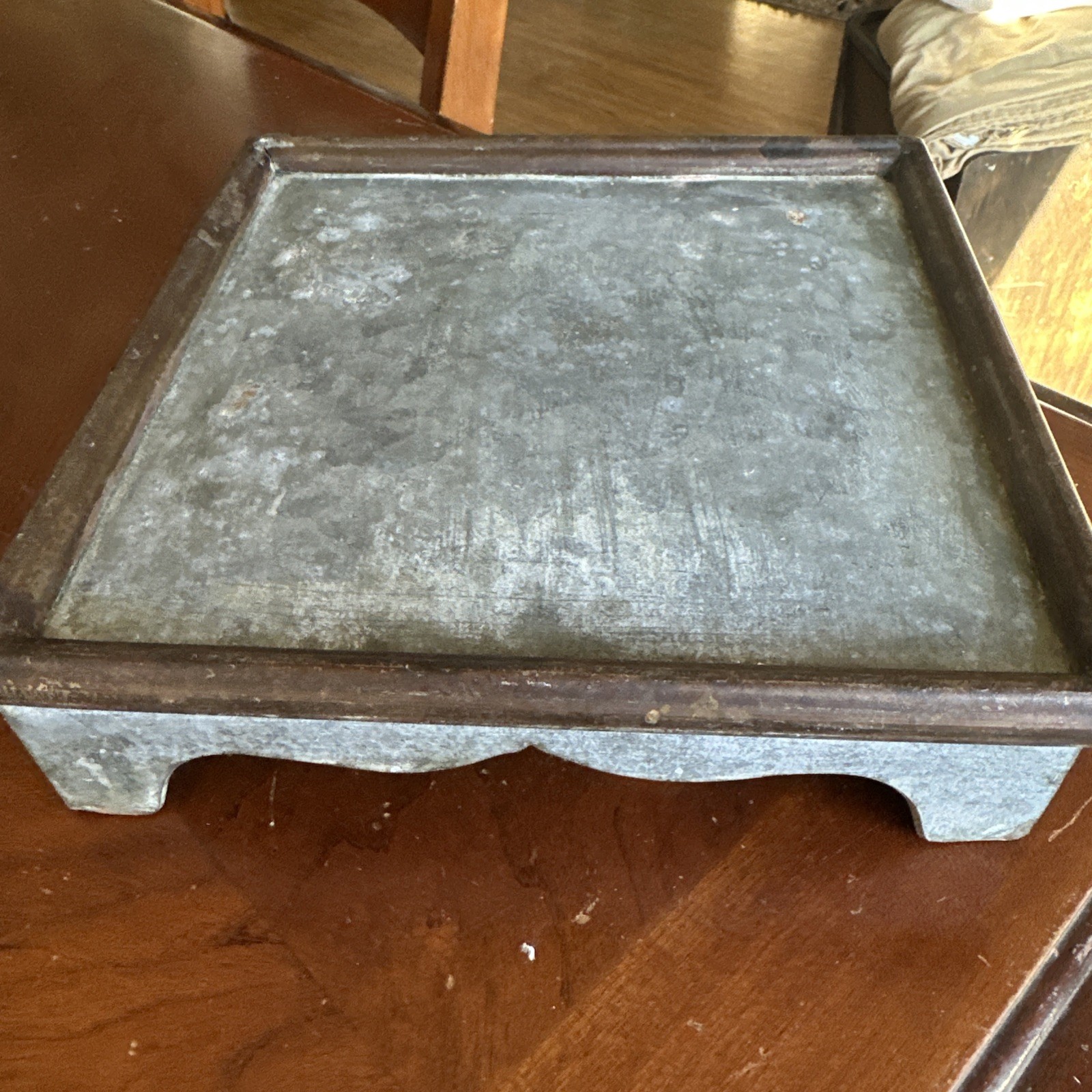 Metal Riser, Farmhouse Tray Rustic Cottage Stand On Four Feet gallery