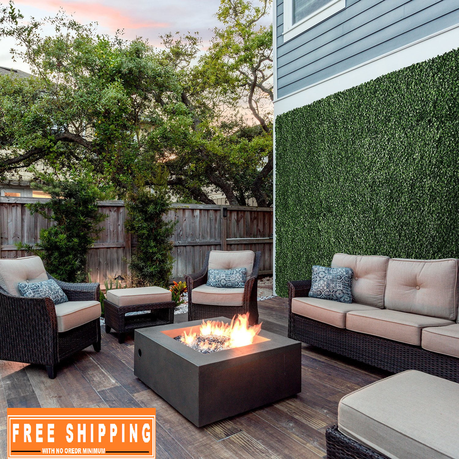 Select Surfaces Boxwood Artificial Hedge Panel, 2-Pack gallery