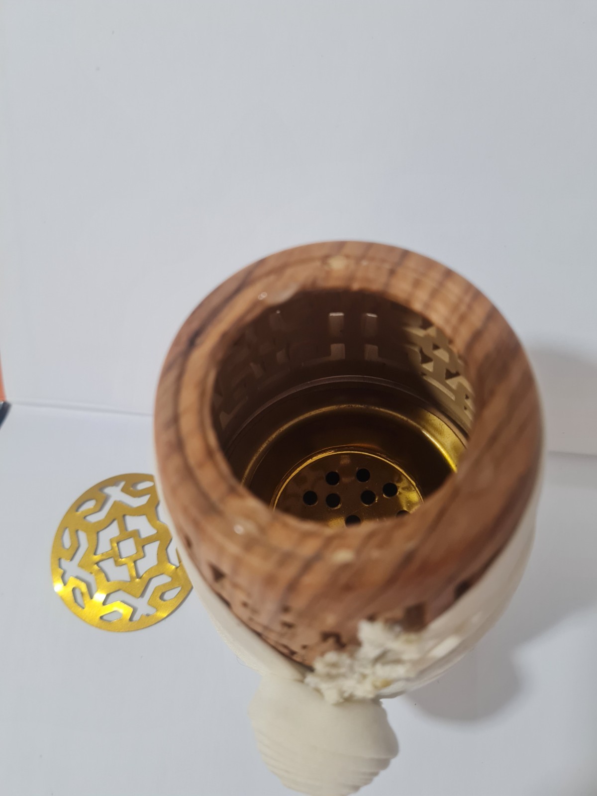 Handmade Mini Wood Mabkhara Arabic Incense Burner Bakhoor Holder Fabric Decorate gallery