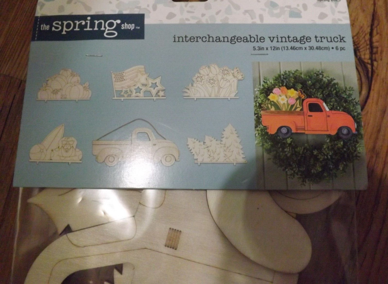NEW The Spring Shop Interchangeable FARMHOUSE Truck 5.3x12" Truck Unpainted wood gallery