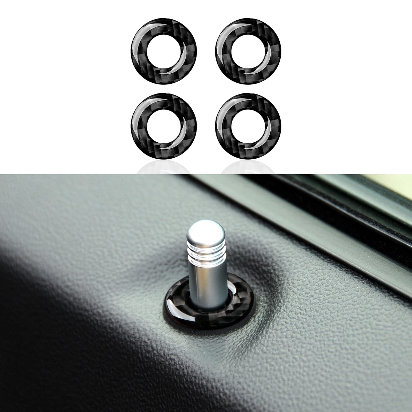 Inner Door Lock Rings Decals for 20112023 Dodge Charger Chrysler 300 Accessory gallery