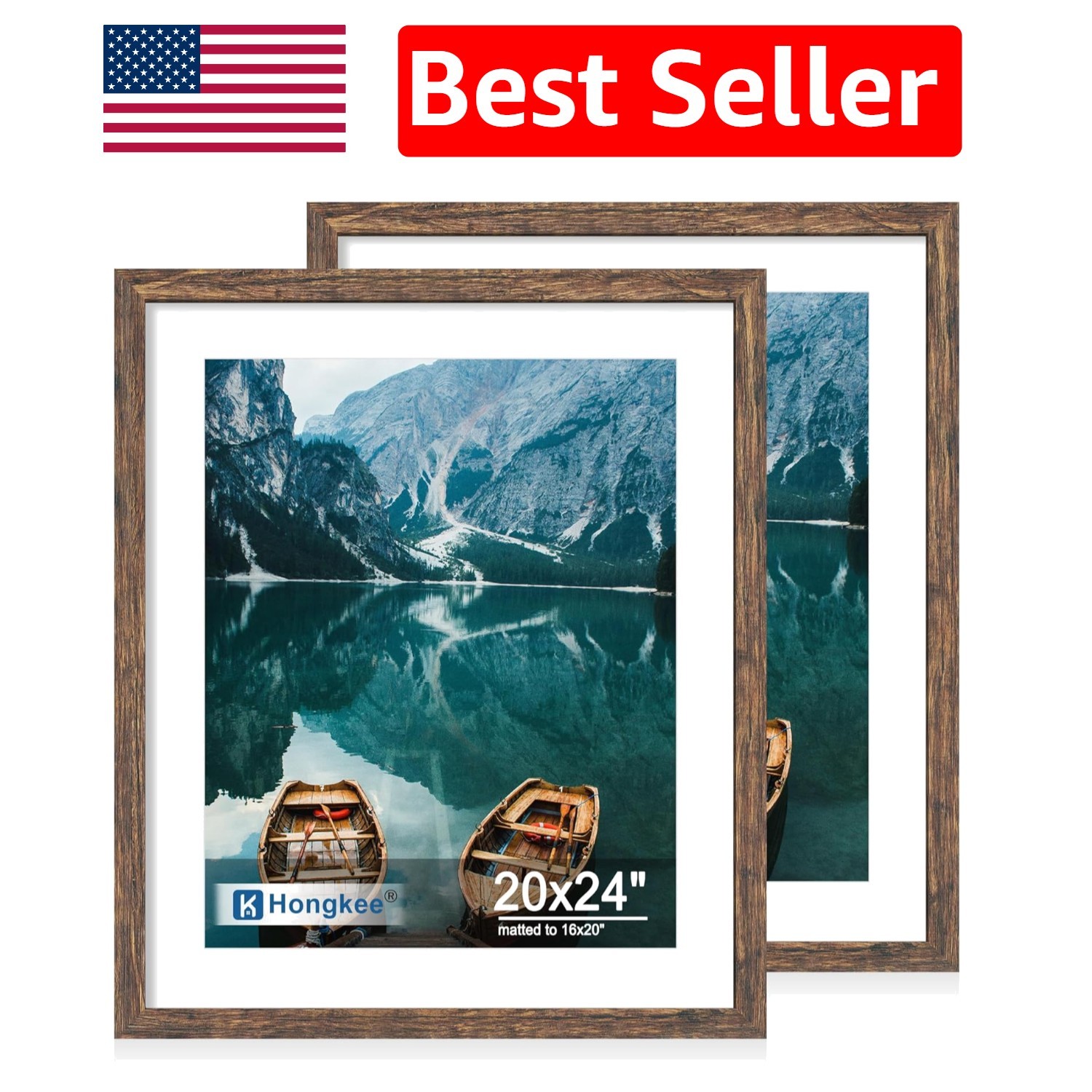Charming Rustic Brown Frame Set for Vertical & Horizontal Display of Memories gallery