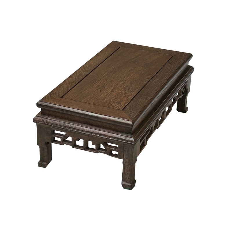 9" Light Brown Feather Pattern Rectangular Wood Display Stand Riser ws4226 gallery