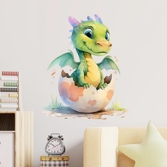 Hatching Dragon Wall Decals Removable Fantasy Vinyl Stickers for Nursery Kids…