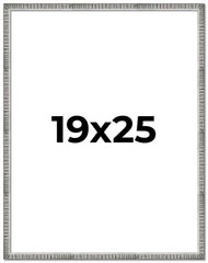 19×25 Frame Silver Grey Distressed Solid Wood Picture Frame | 0.75 Inch Moulding