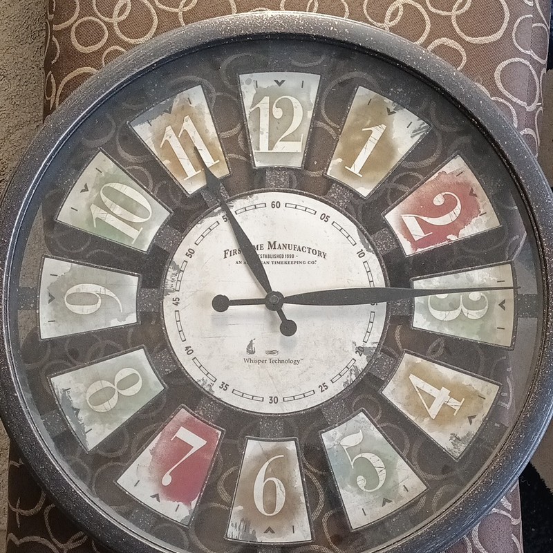 FirsTime Round Analog Hanging Wall Clock Art Craft Numerals 12-Hour Display gallery