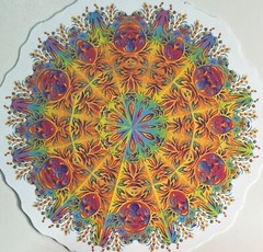 Psychedelic Hippie Mandela ThinkBomb – Vinyl Sticker Decal Free Ship & Track