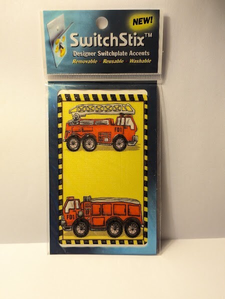 SwitchStix Designer Switchplate Cover Sticker Decal Firetrucks Single Rocker NEW gallery