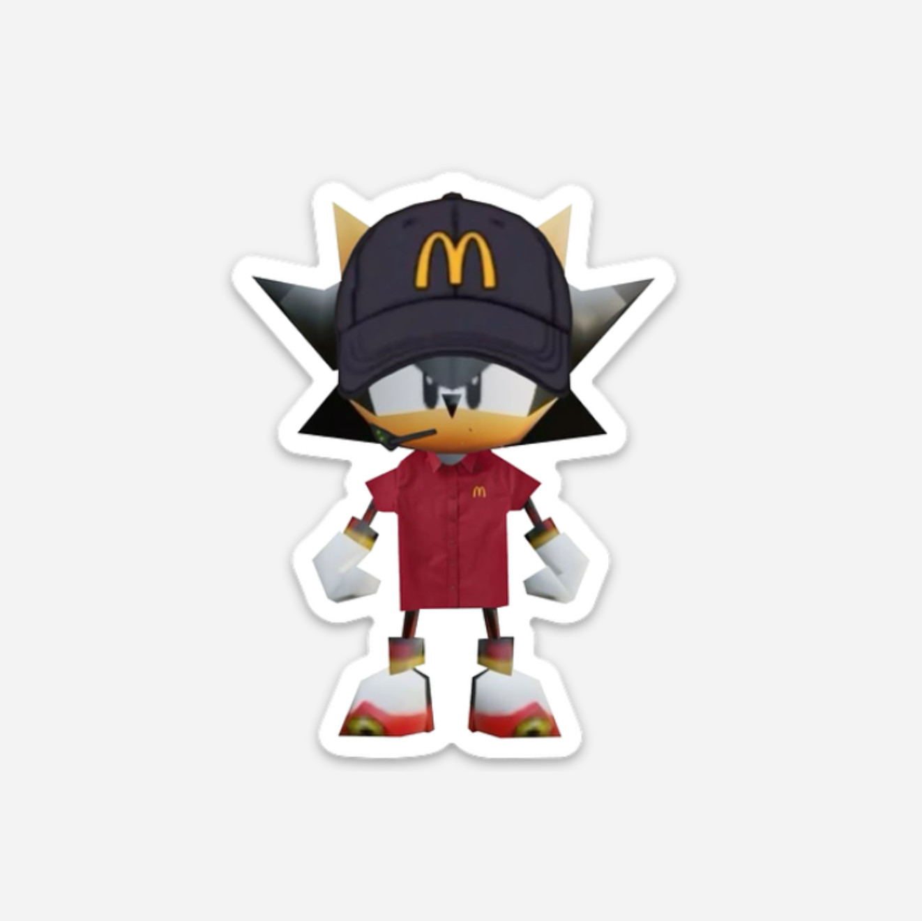 3" Shadow Sticker Matte Finish Sonic Sega Gaming Knuckles Dishwasher Safe gallery