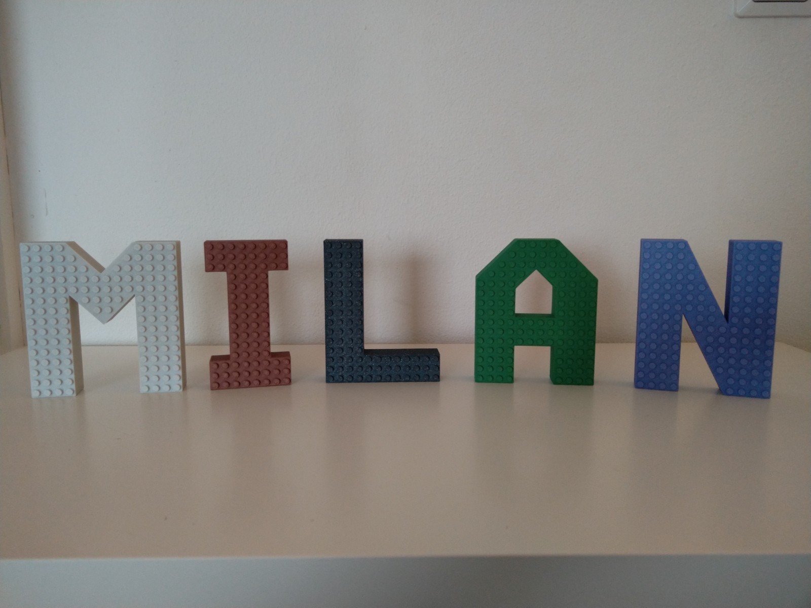 3D Printed Letter A–Z | Custom Initial | Brick‑Style Block Decor | Any Color gallery
