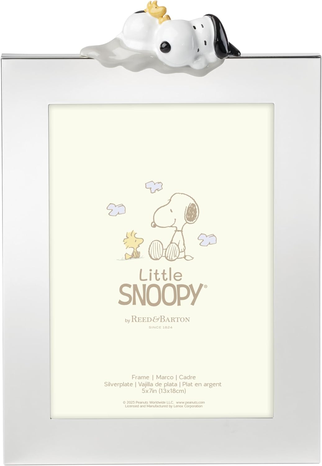 Home Decor, Little Snoopy Frame 5X7-Inch, Metal Material, Spot Clean, Holds 1 5X gallery
