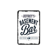 Personalized Basement Bar Metal Sign | Custom Family Name Pub Decor