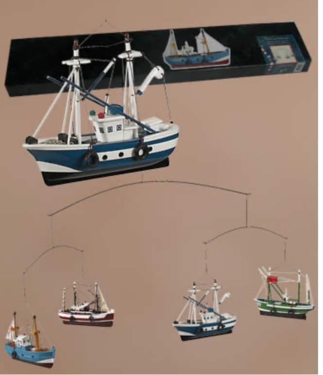 Authentic Models AS031 Trawler Hanging Mobile 4 Boats Trawlers New Fast Shipping gallery