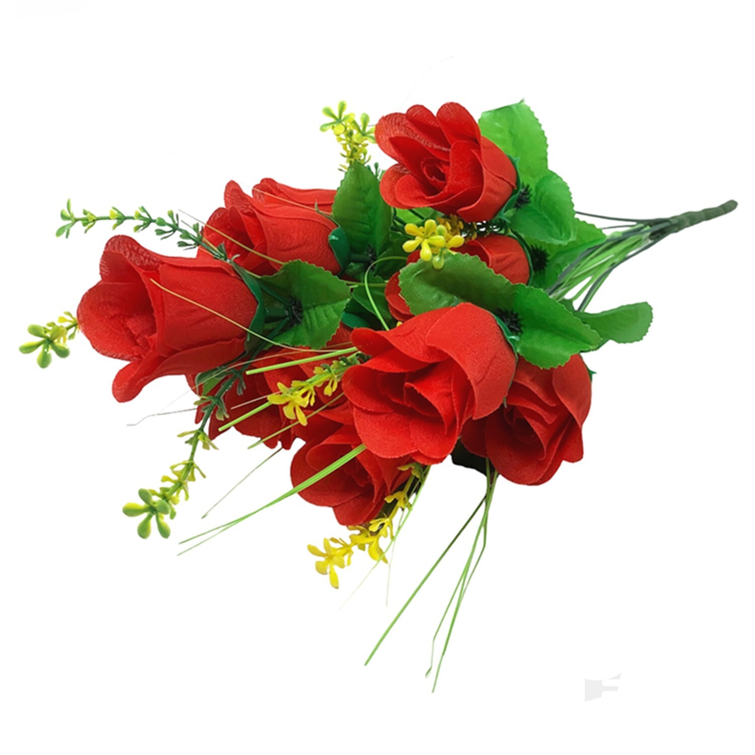 24 Red Rose Buds, Artificial Silk Flowers, Wedding Bouquets, Home, Faux Roses gallery