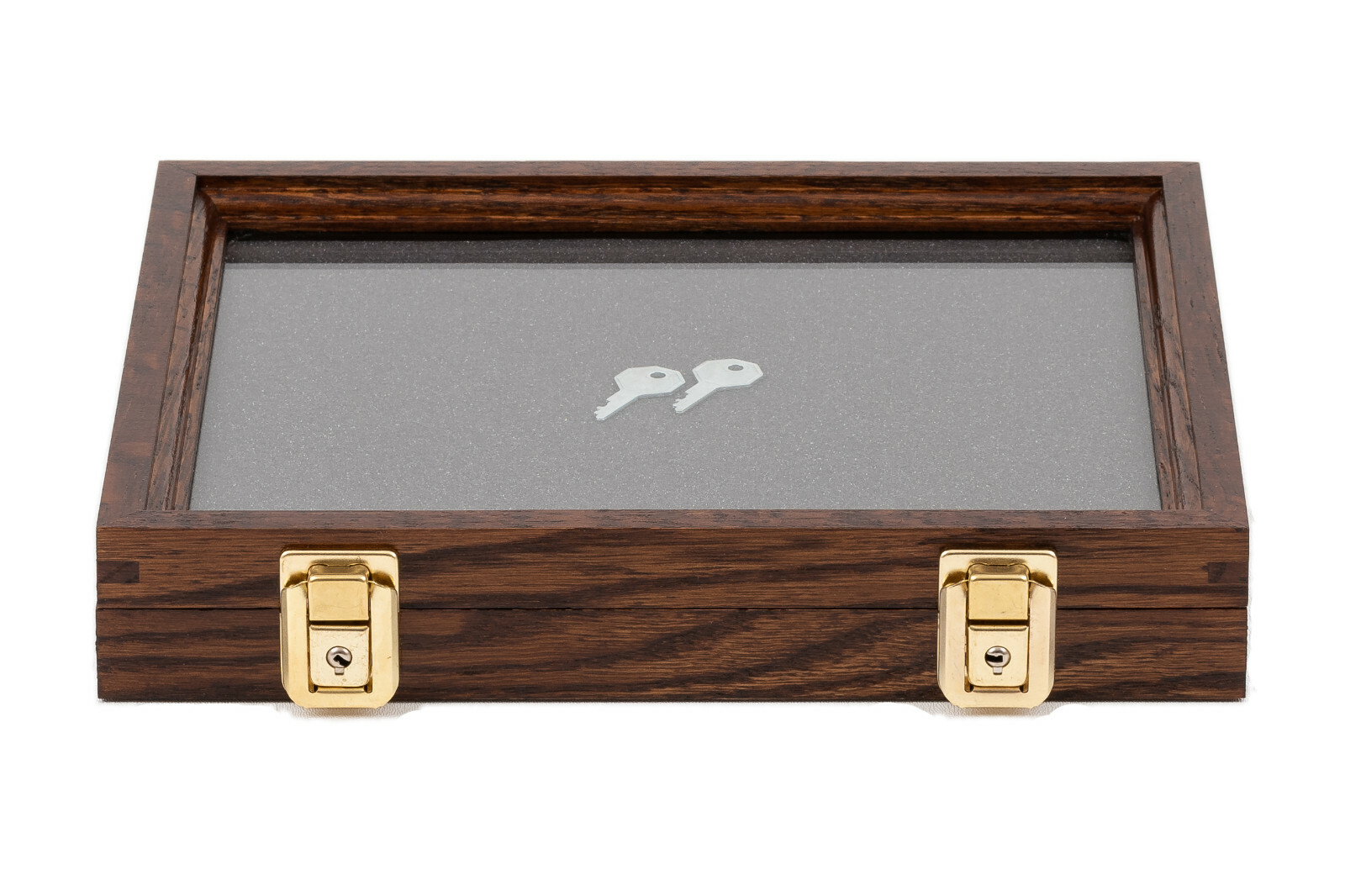 Two Timbers Small Display Case Walnut Finish 2"x10"x12" Knife Arrowhead Pins gallery
