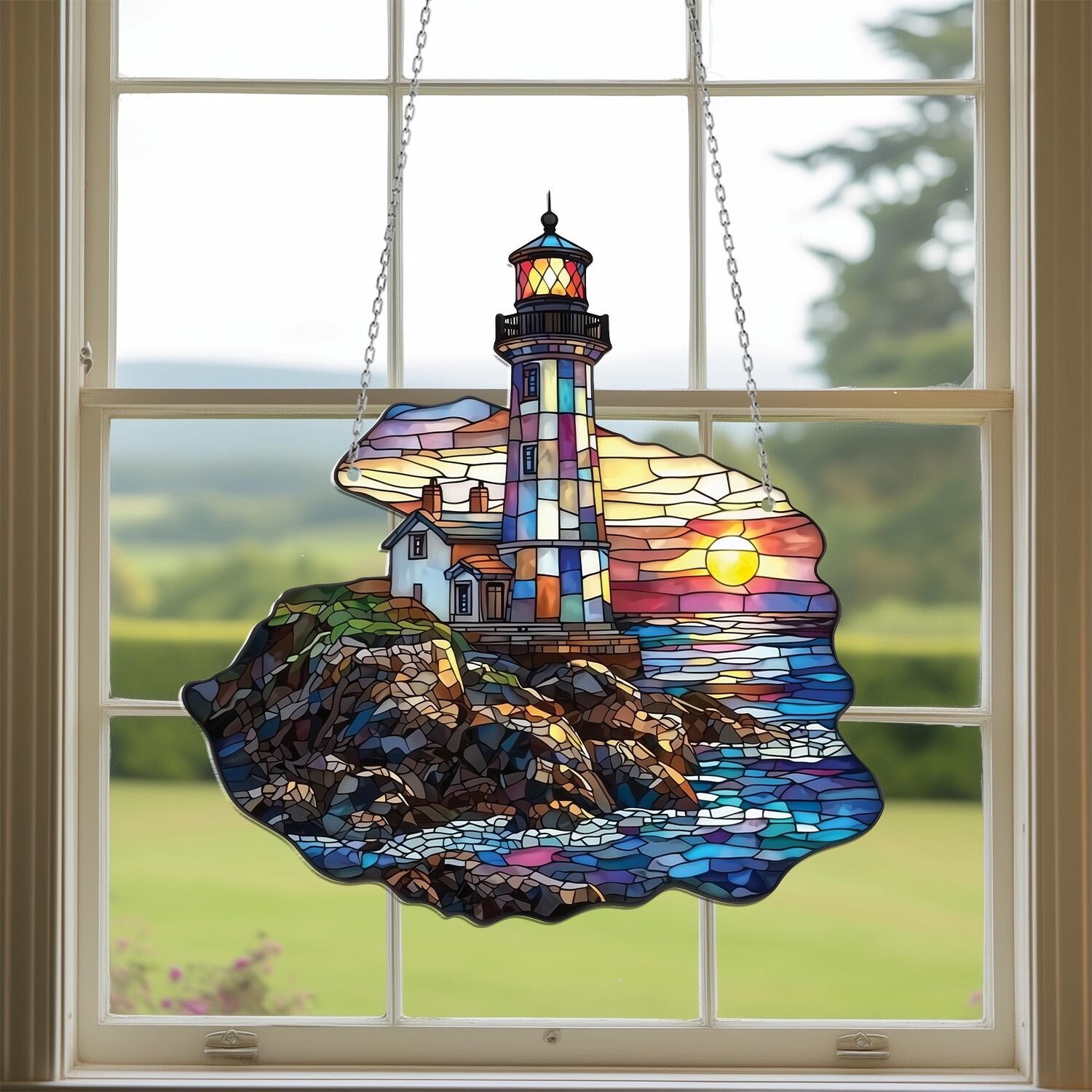 Lighthouse Suncatcher, Lighthouse Window Hangings, Perfect Gift for Nature Lover gallery