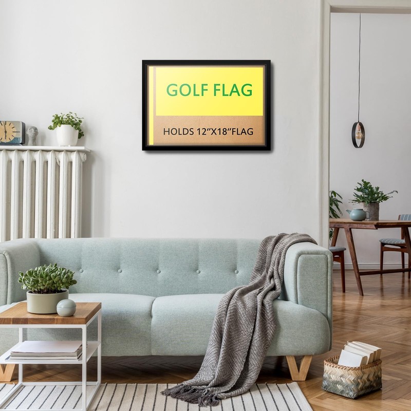 Compact Black Golf Flag Frames - 2 Pack for 12'' x 18'' Flags, 19.7'' x 13.7 gallery