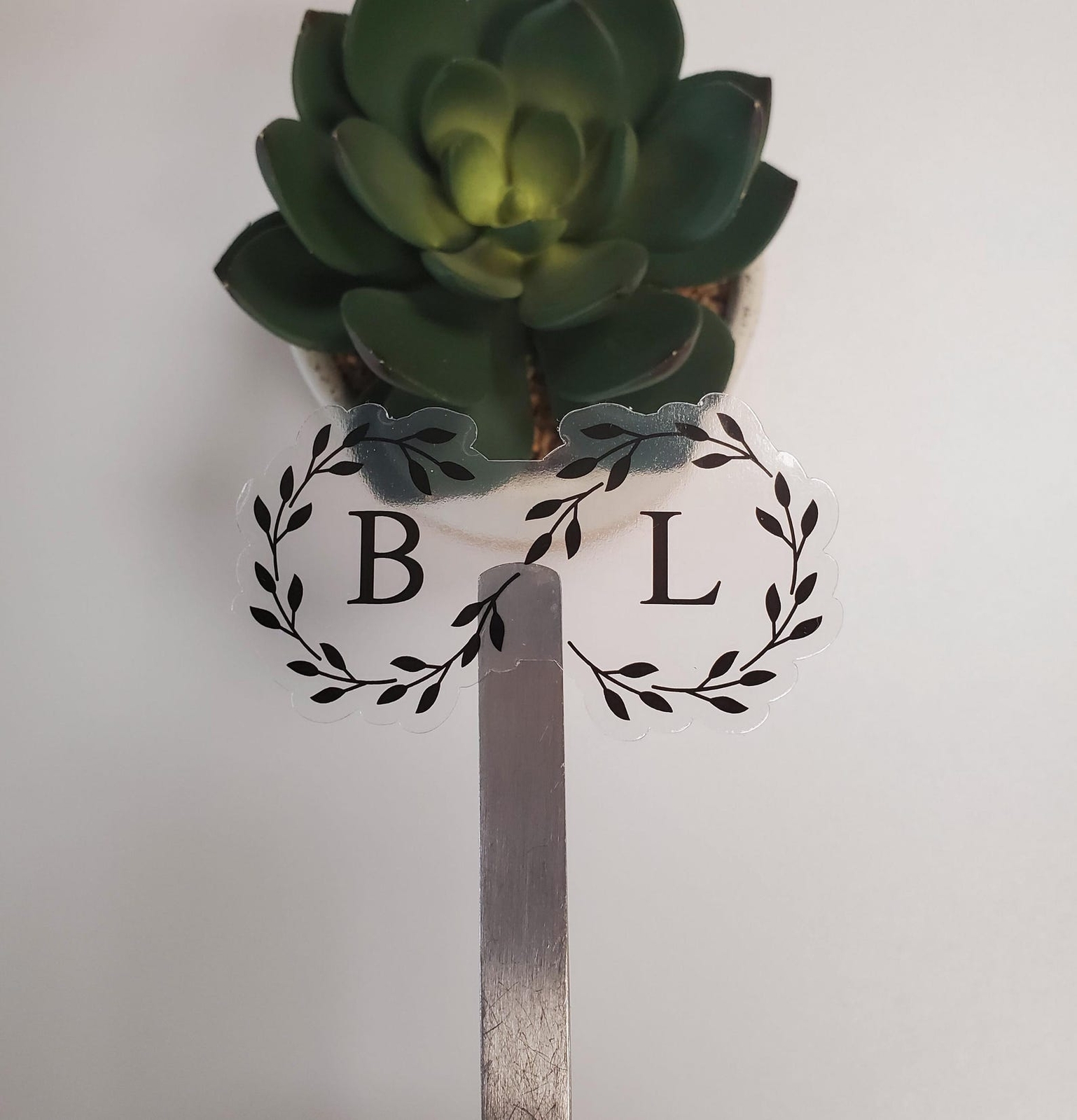 Custom Monogram Sticker | Contour Cut, Clear Transparent Vinyl gallery