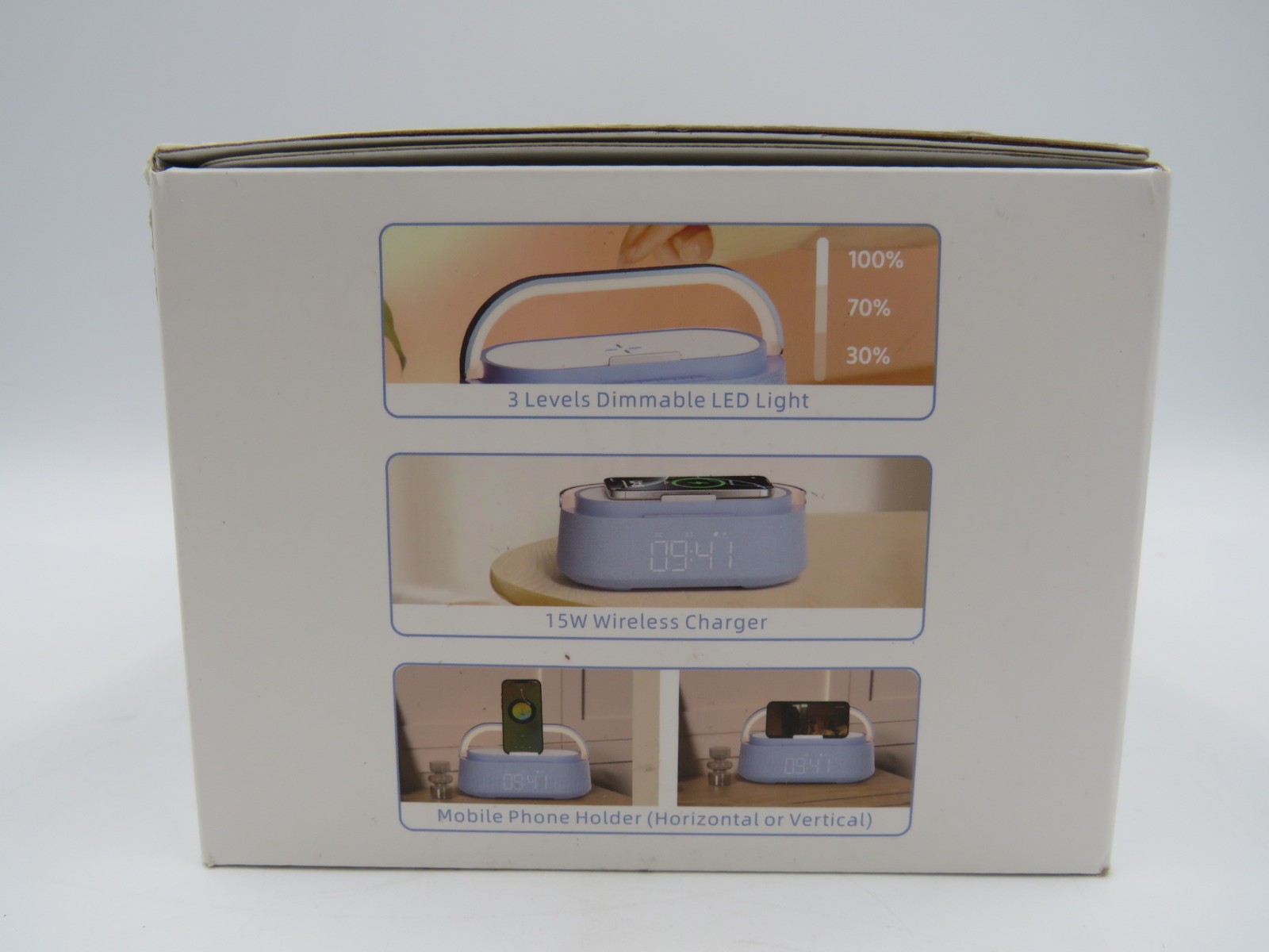 Multi-Functional Alarm Clock 6 in 1 Wireless Speaker & Charger LED Light Stand gallery