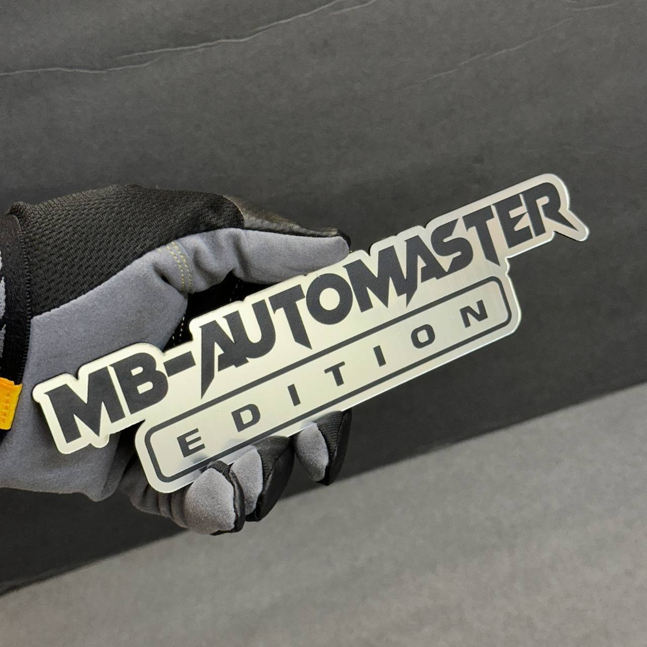 Custom Car Badge Emblem – Your Text “EDITION” Name Plate, Brushed Silver Logo gallery