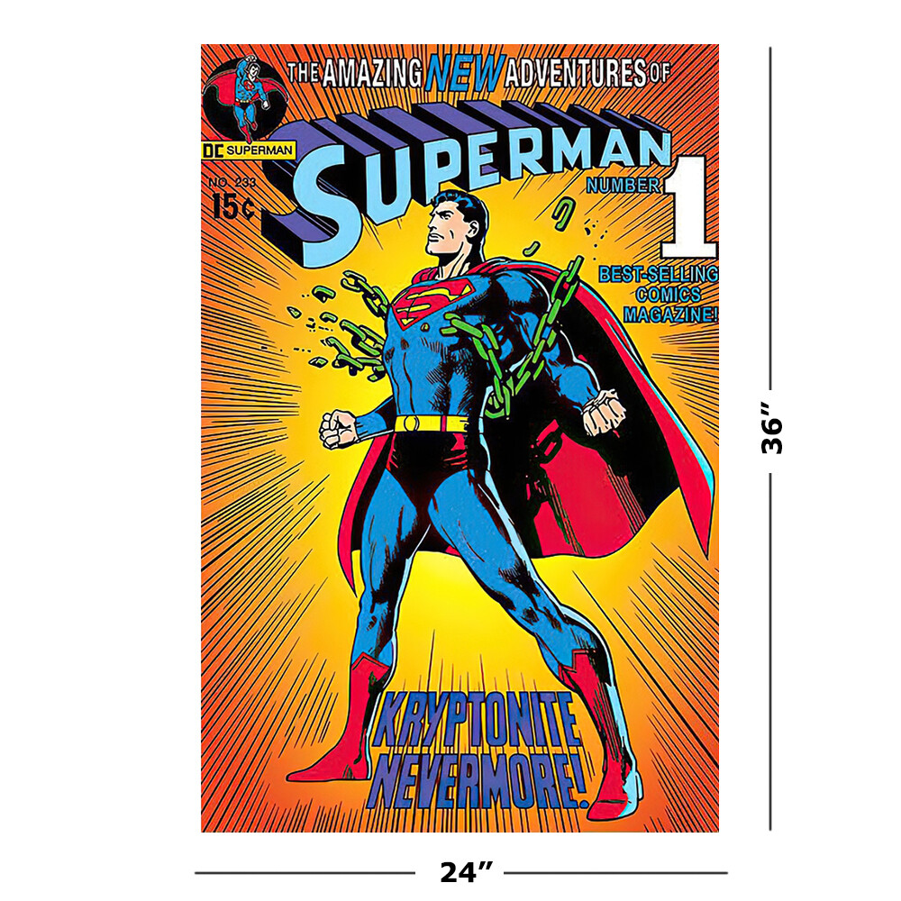 Superman - DC Comics Poster (Kryptonite Nevermore! Comic Cover) (Size 24" X 36") gallery