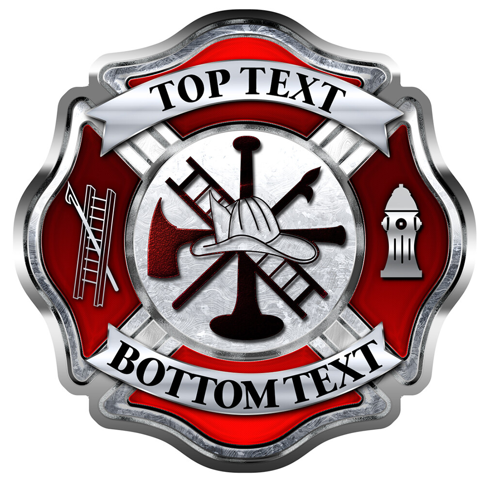 CUSTOM Firefighter Sticker - Personalized vinyl decal Car Truck Window Maltese gallery