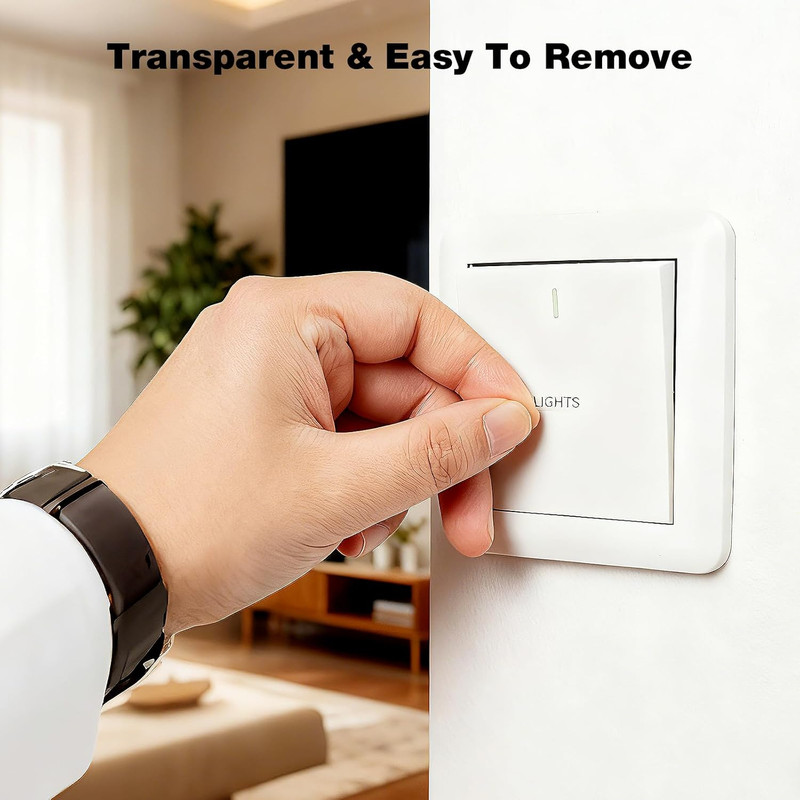 Transparent Light Switch Labels 620PCS, Waterproof Switch Stickers for Home Offi gallery