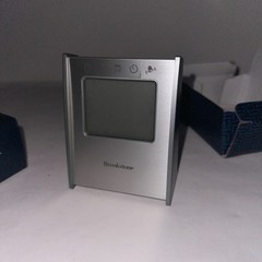 Brookstone 5 In 1 Sensor Clock Backlight Color Time Temp Day Date Timer Alarm