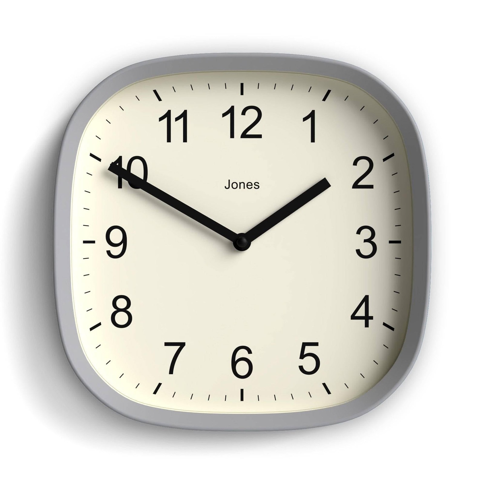 Sprite Wall Clock Modern Retro Rounded Square 10 Inch Gray Easy To Read Number gallery