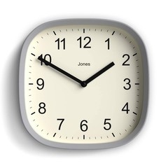 Sprite Wall Clock Modern Retro Rounded Square 10 Inch Gray Easy To Read Number