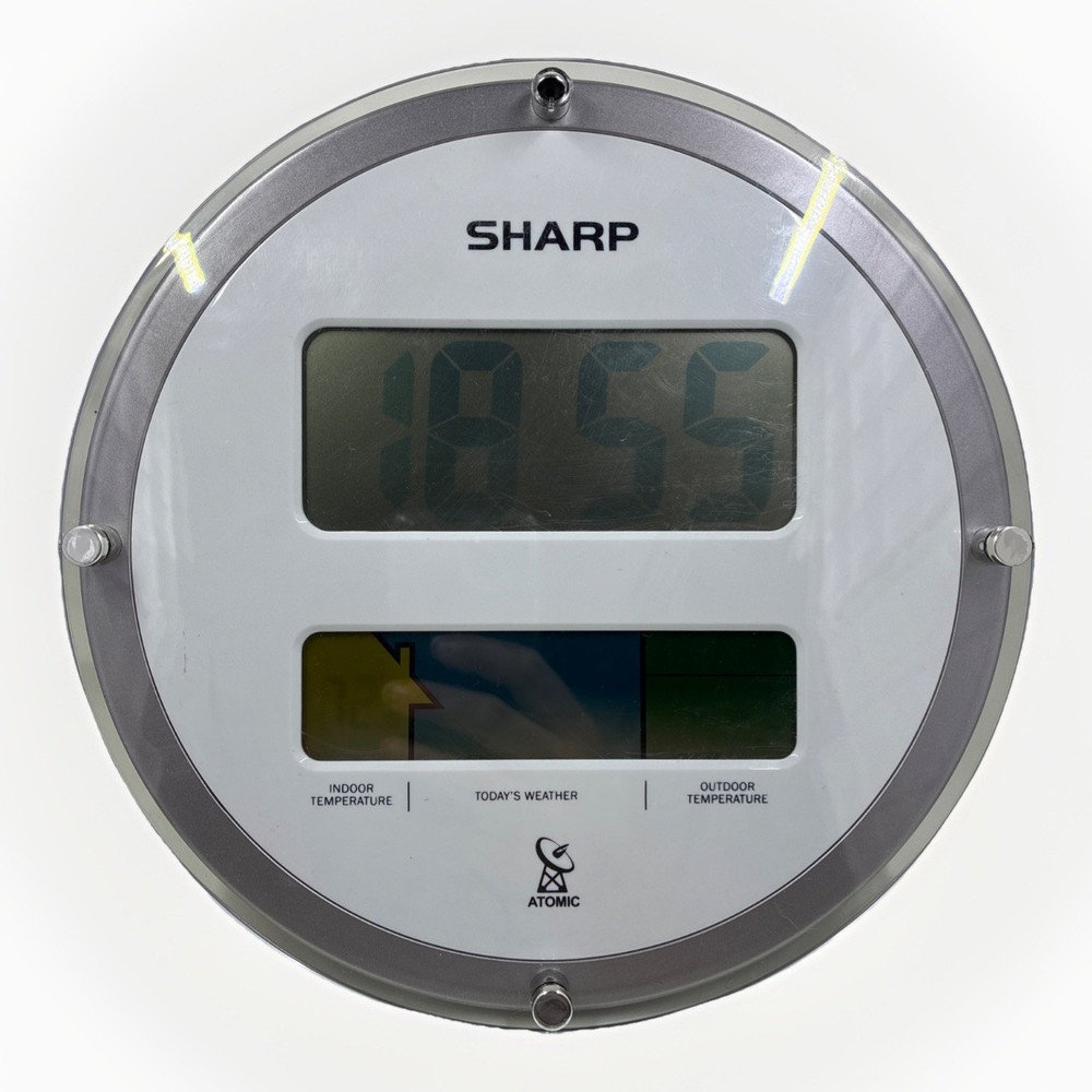 Sharp Atomic Digital Wall Clock SPC906 *DOES NOT HAVE EXTERNAL SENSOR*