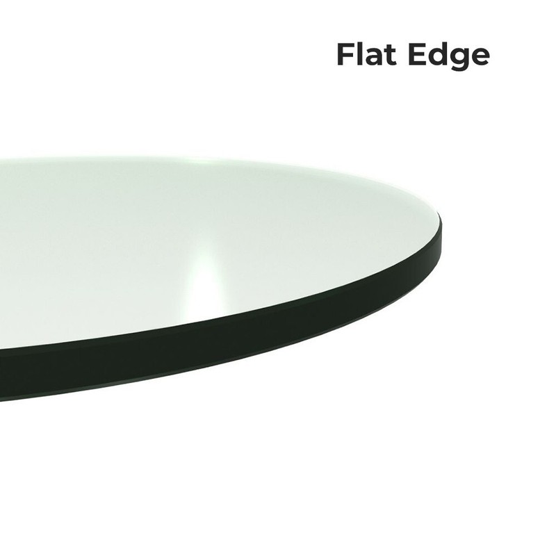 Glass Table Top Round Replacement Dining Table 18" 1/4 Thick Tempered Flat Edge gallery