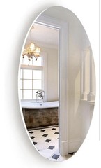Wall Mounted Dressing Mirror, Frameless Oval Vanity Mirror, Makeup Mirror