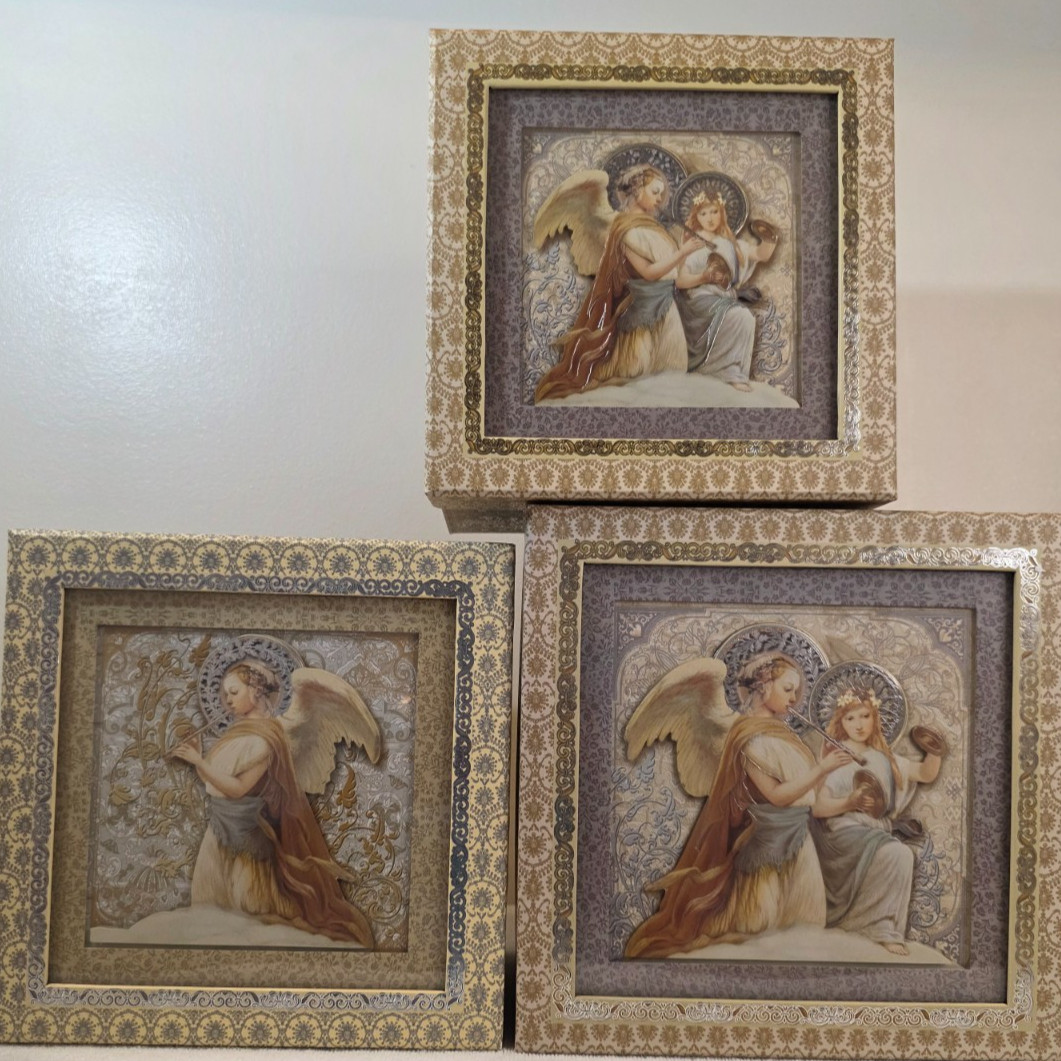 Punch Studio Shadow Angel Nesting Box Set Of 3 Used gallery