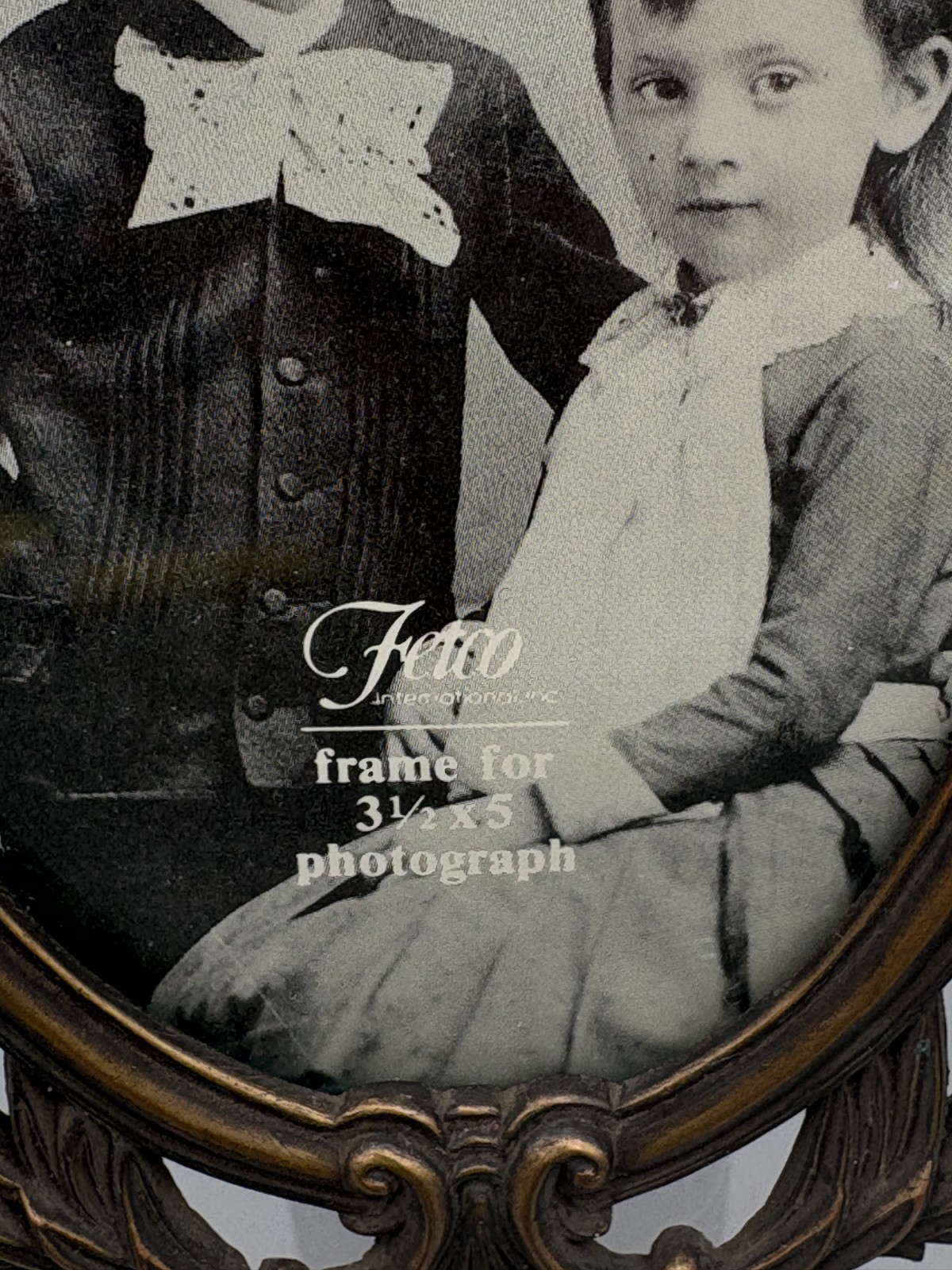 Vintage Photo Picture Frame Fetco 3.5 x 5, 7.25" Tall Metallic Home Decor gallery