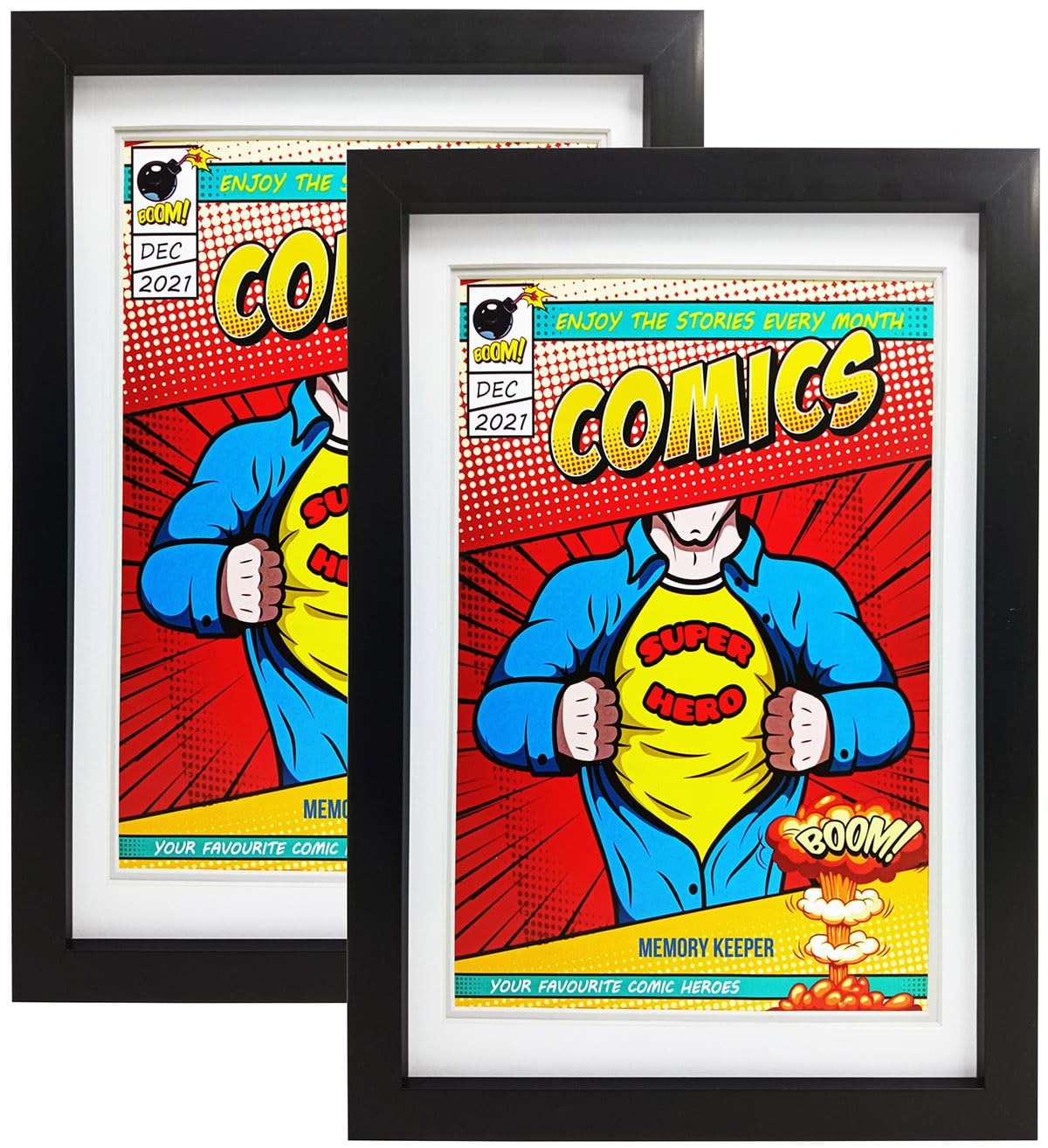 Comic Book Frame,2 Pack,UV Protection, Fits Current Comics up to 6 3/4" x 10 ... gallery