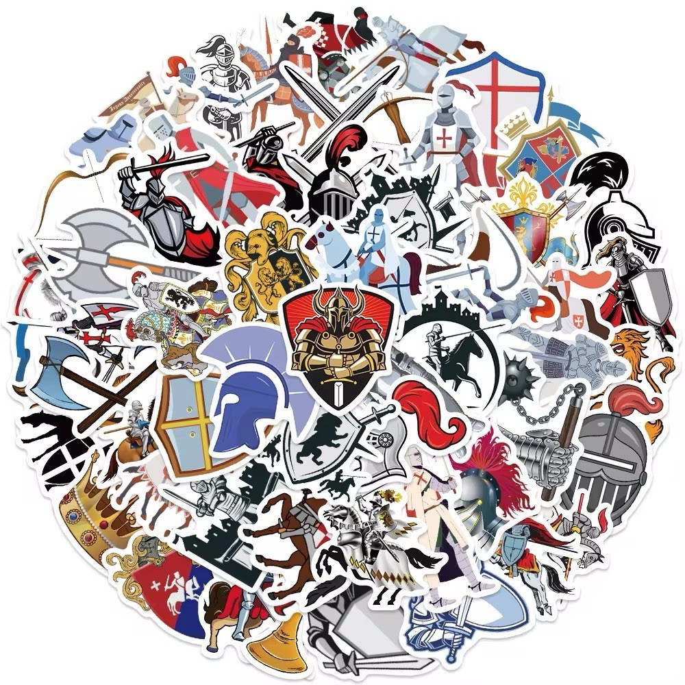 20 Random Knights Medieval Stickers Feudal Decals Hydro Laptop Free Shipping! gallery