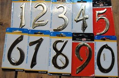 4″ Traditional Solid Brass House Mailbox Address Number Hillman Group Nail On