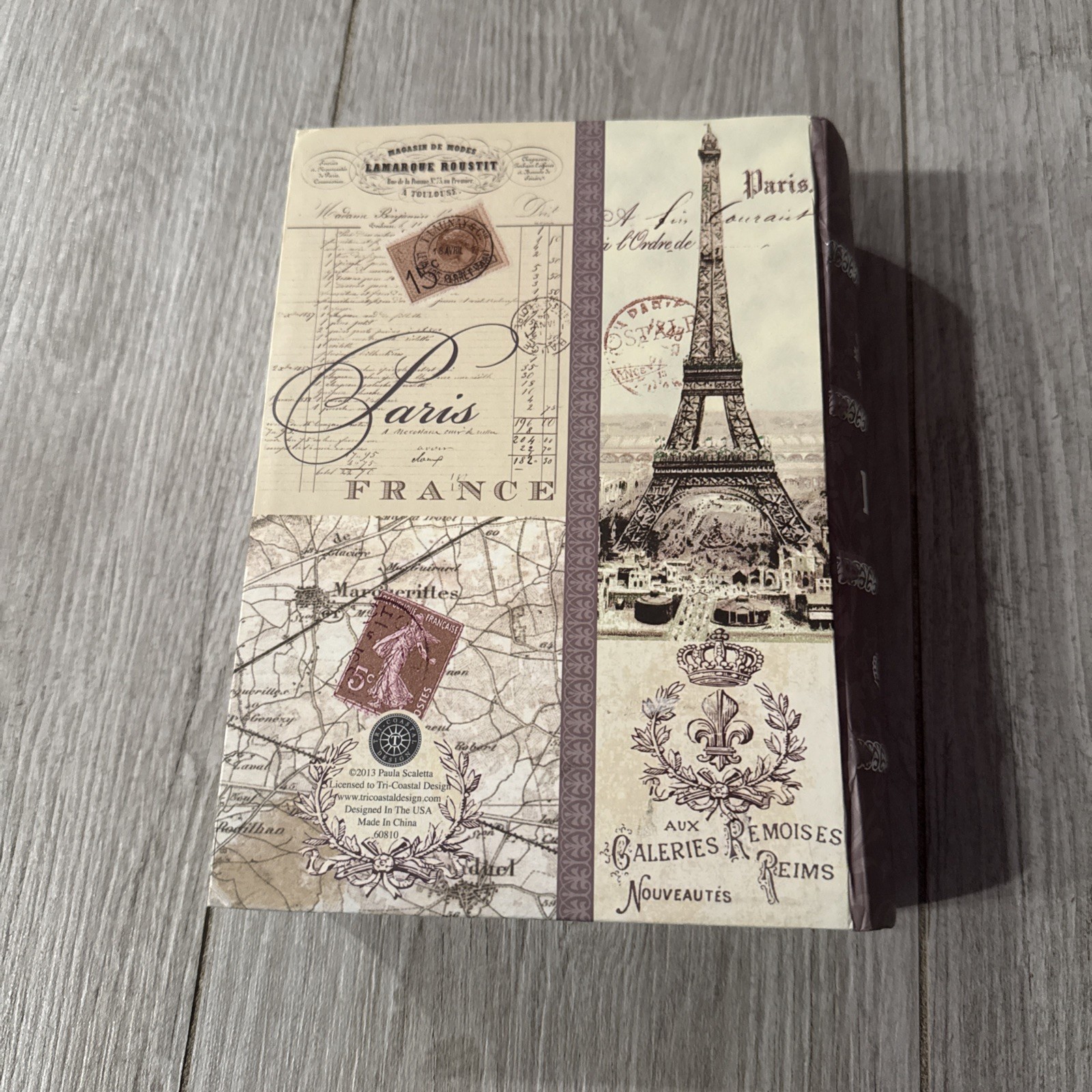 Paris Theme Book Style Storage Box With Magnetic Closure 8.5x6.5x2” gallery