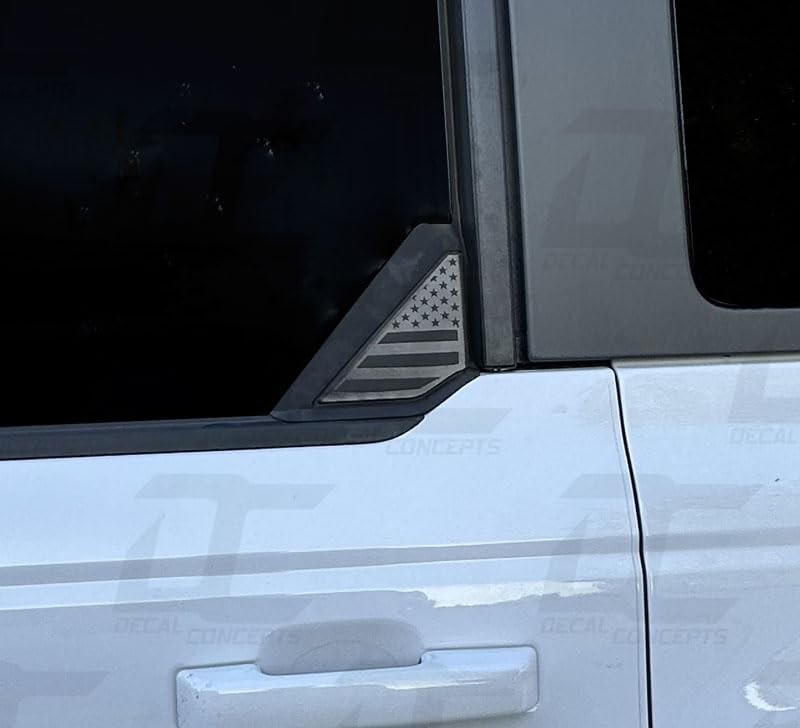 American Flag Rear Corner Window Accent Decal (Fits Bronco 4 Door 2021-2025) ... gallery