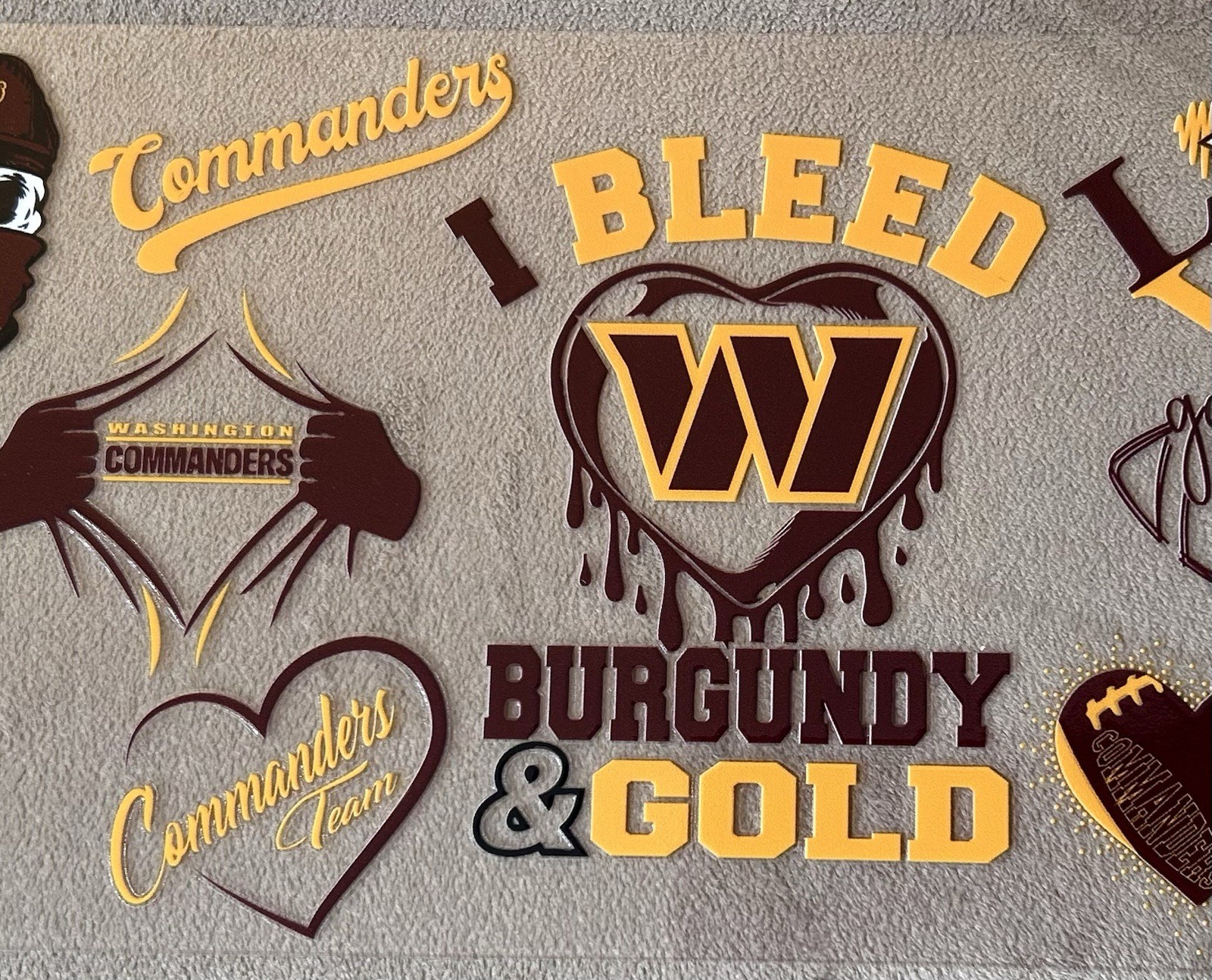 Washington Commanders Football DIY Transfer Sticker Cup Wrap DIY Glasses Bottles gallery