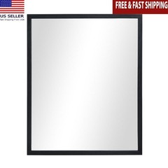 23X29 in Rectangular Wall Mirror Plastic Frame Versatile Hanging Home Decor New