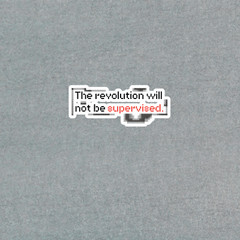 The Revolution Will Not Be Supervised Glitch Art Sticker #5393